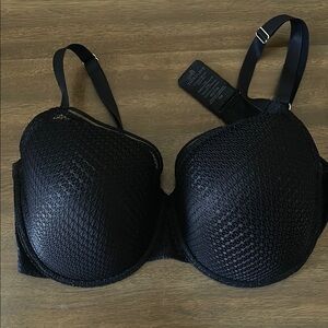 Black Mesh Underwire Bra